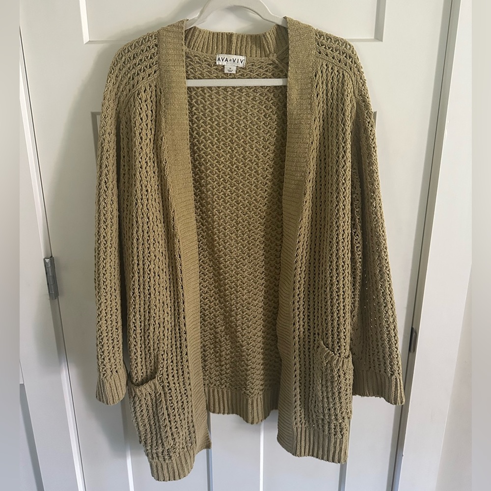 Ava & Viv Womens Chunky knit Cardigan Sz. 1X
